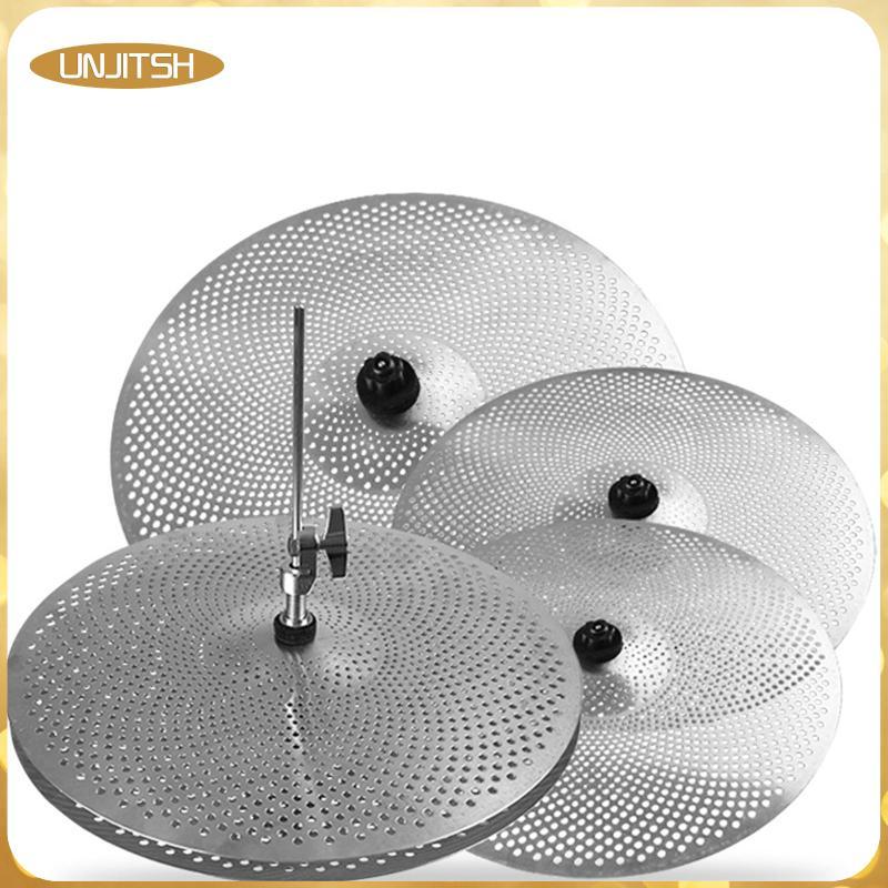 [unjitsh] Quiet Cymbal Mute Alloy Cymbal Pack ชุดเครื่องมือเพอร์คัชชัน Silent Cymbals สําหรับ Drumme