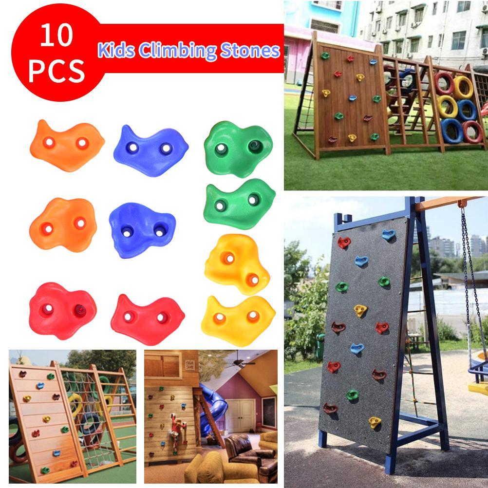 หินปีนป่ายสำหรับเด็ก 10 อัน เสริมทักษะการทรงตัวและการออกกำลังกายกลางแจ้ง