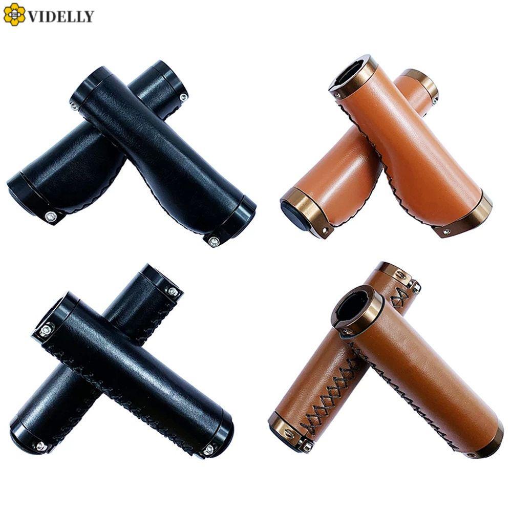 VIDELLY จักรยาน Retro Grips Vintage ล็อคบน MTB Handlebar ฝาครอบ MTB Cuffs ล็อคบาร์ End จักรยานถนนจัก