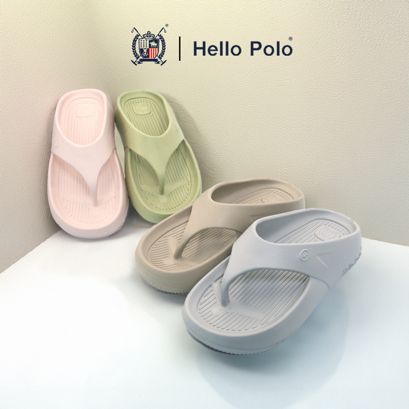 Hello Polo รุ่น HP8038 รองเท้าแตะหูหนีบ รองเท้าผู้หญิง กันน้ำ แฟชั่น พื้นนุ่มพื้นนิ่ม สุขภาพเท้า วัสดุ EVA
