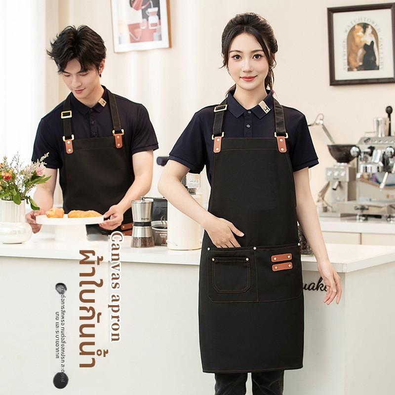 ผ้ากันเปื้อน,ผ้าใบกันน้ํากันเพรียง,แข็งแรงทนทาน,สวมใส่ในห้องครัว, ชุดทํางาน