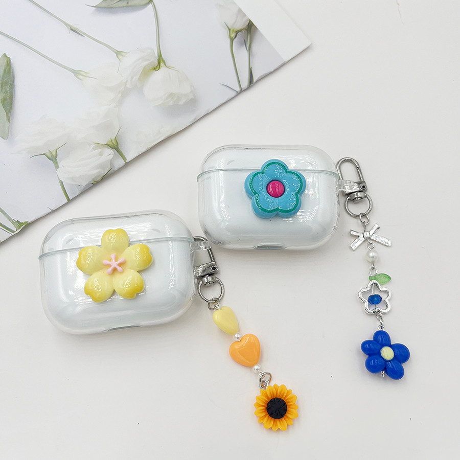 ดอกไม้ keychian สําหรับ Soundcore Liberty5 / P40i P30i C30i กรณีซิลิโคนหูฟังสําหรับ Soundcore C30i ฝ