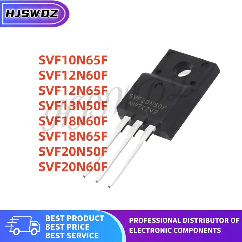 5PCS SVF18N65F SVF20N60F SVF10N65F SVF12N60F SVF12N65F SVF13N50F SVF18N60F SVF20N50F ทรานซิสเตอร์