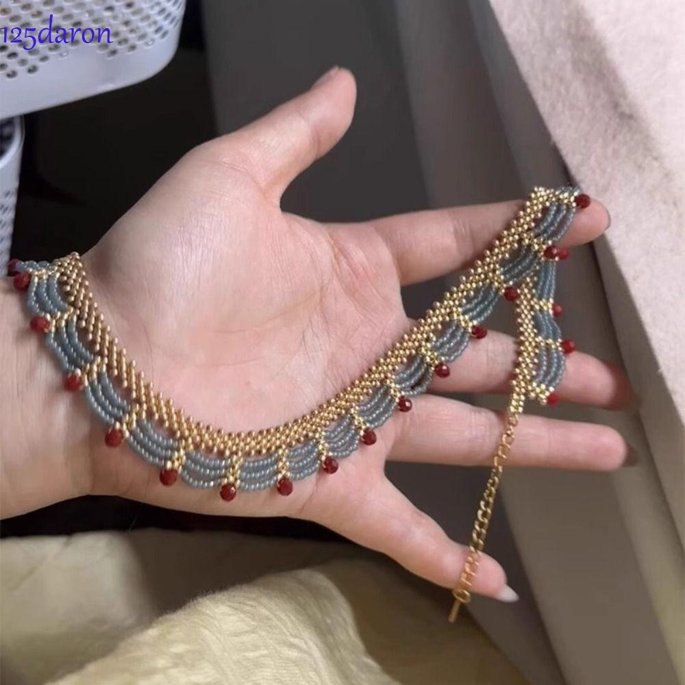 DARON1 สร้อยคอลูกปัด, Tang Ming Song Dynasty Hanfu อุปกรณ์เสริมกระโปรงหน้าม้า, กระโปรงหน้าม้าหวานอุป