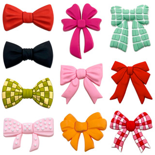 MEIDJ โบว์ตกแต่งรองเท้า 1 ชิ้น Charms PVC หัวเข็มขัดปุ่ม Pin…