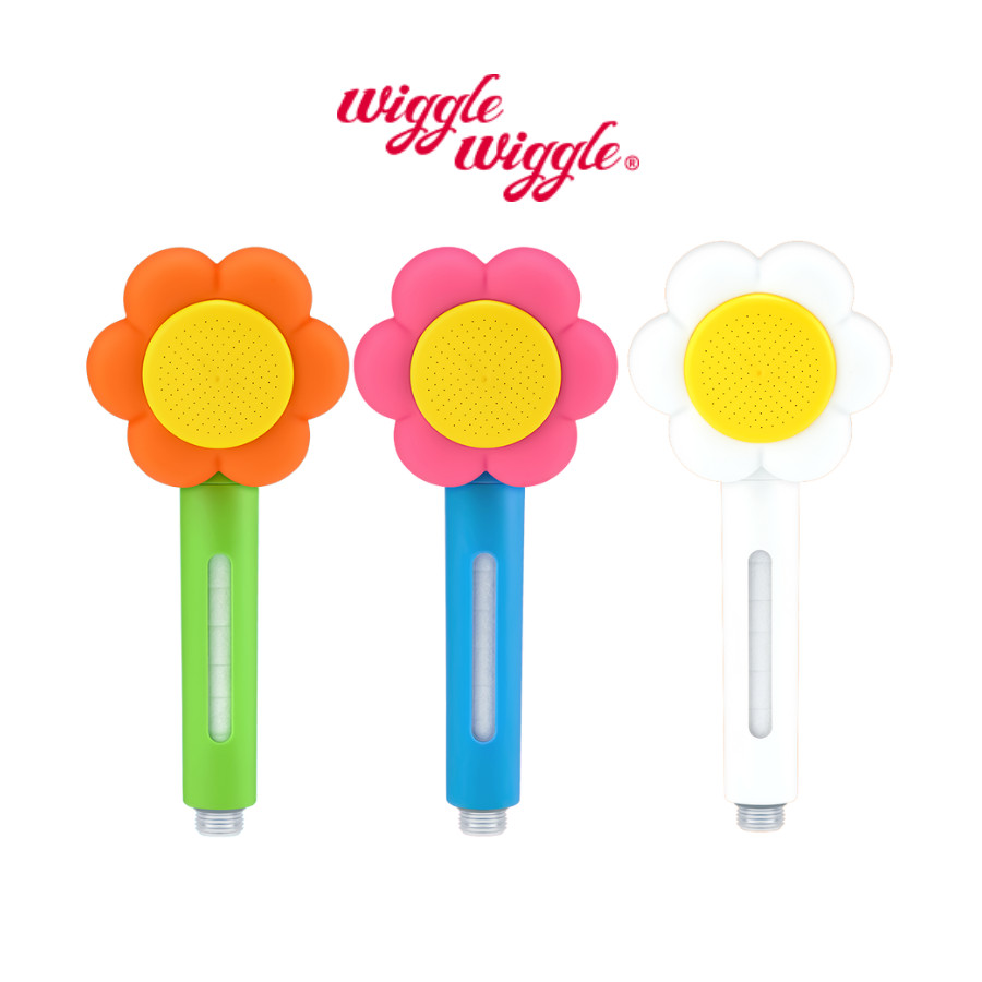 หัวฝักบัวอาบน้ำแบบพกพา Wiggle Wiggle พร้อมตัวกรองน้ำซิลิโคน
