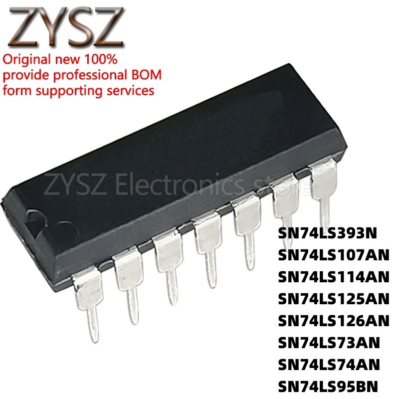 5PCS SN74LS393N 74LS107P 114P/125AP/126AN/73N/74BP/95BN DIP14 ชิป ic
