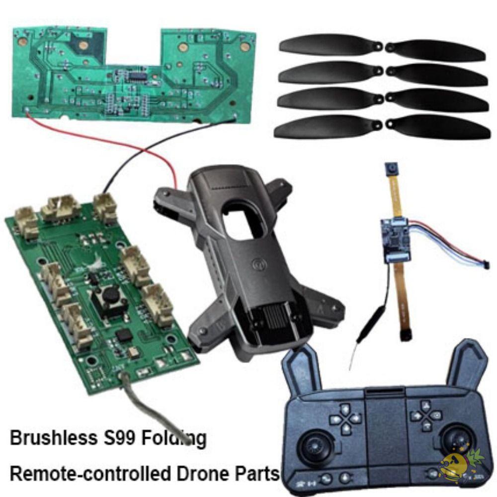 WXDX.TH ใบพัดไร้แปรงถ่าน S99, Universal 10 รูปแบบพับรีโมทคอนโทรล Drone Parts, สีดํา DIY RC Drone Assembly อะไหล่ Brushless S99