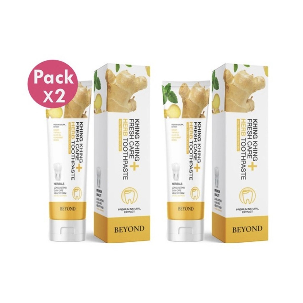 โปรซื้อ 1 ฟรี 1 ยาสีฟันขิงขิง Beyond BEYOND KHING KHING FRESH CARE HERB TOOTHPASTE