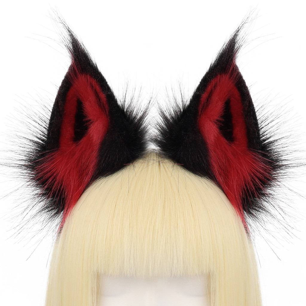 จําลองแถบคาดศีรษะปรับได้ฮาโลวีนคอสเพลย์ Fox Ears s Plush เครื่องประดับผม