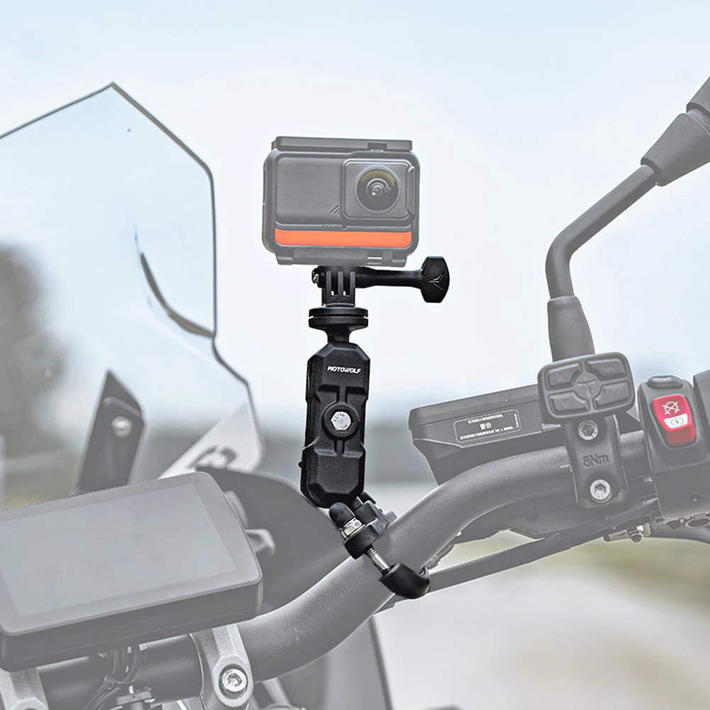 ที่ยึดกล้องสำหรับติดมอเตอร์ไซค์ MOTOWOLF MDL3532 ขายึดกล้อง action camera อลูมิเนียมอัลลอย ที่ยึดกล้องติดรถยนต์ ปรับได้ thumbnail 3