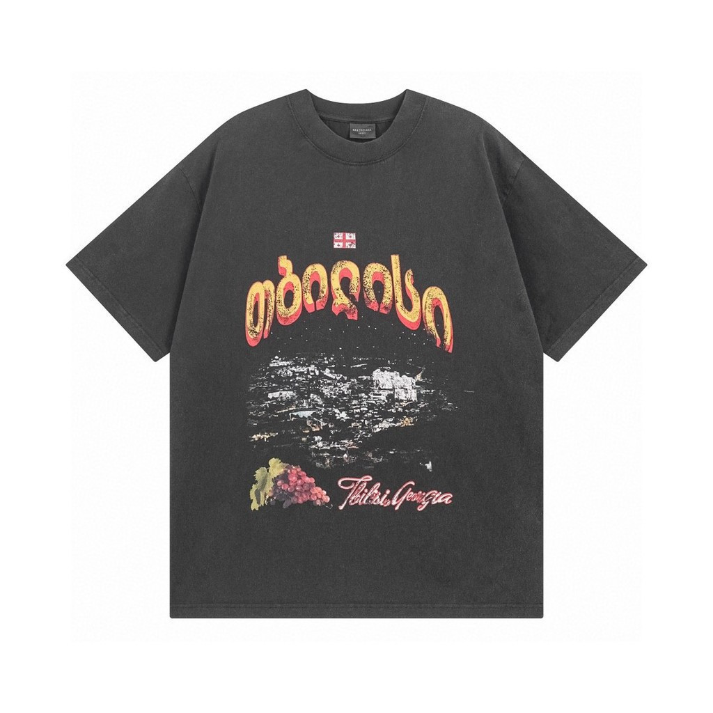 BALNCITAG-A2026 ต้นฤดูใบไม้ผลิสไตล์ใหม่แขนสั้นเสื้อยืดผู้ชายผู้หญิงคู่ฤดูใบไม้ผลิแฟชั่นรอบคอ Slim-Fi