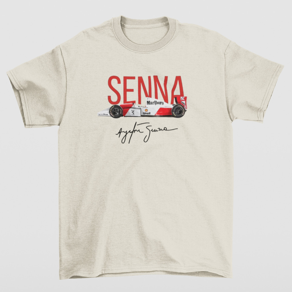 เสื้อยืด Senna 2026 ออกแบบโดย Ayrton Senna