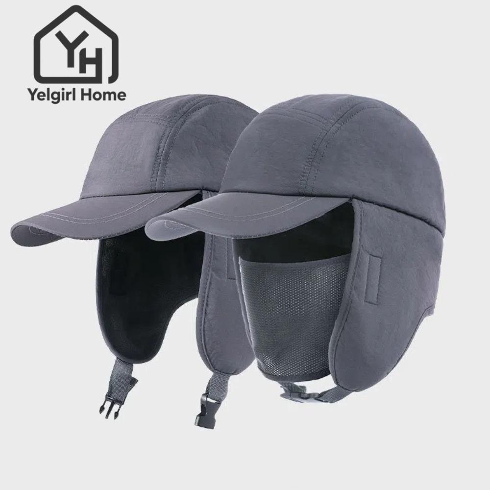 หมวกปิดหูผู้ชาย Yelgirl หมวกกันหนาว หนา นุ่มอุ่น กันลม ใส่สบาย คุณภาพสูง