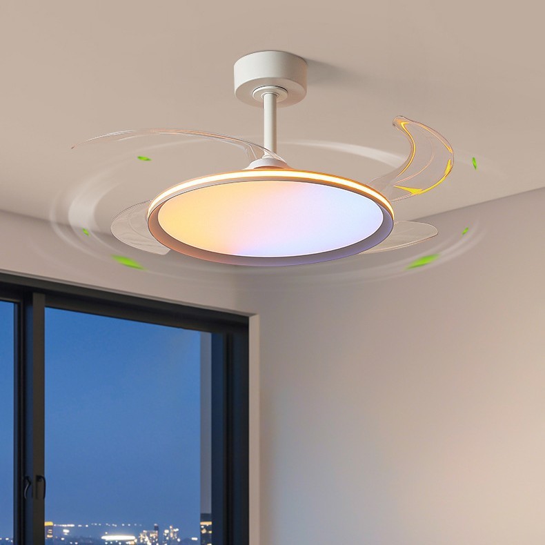 2025New Fan Light Sky Realm Light Restaurant Living Room Invisible Sky Chandelier Colorful Atmospher