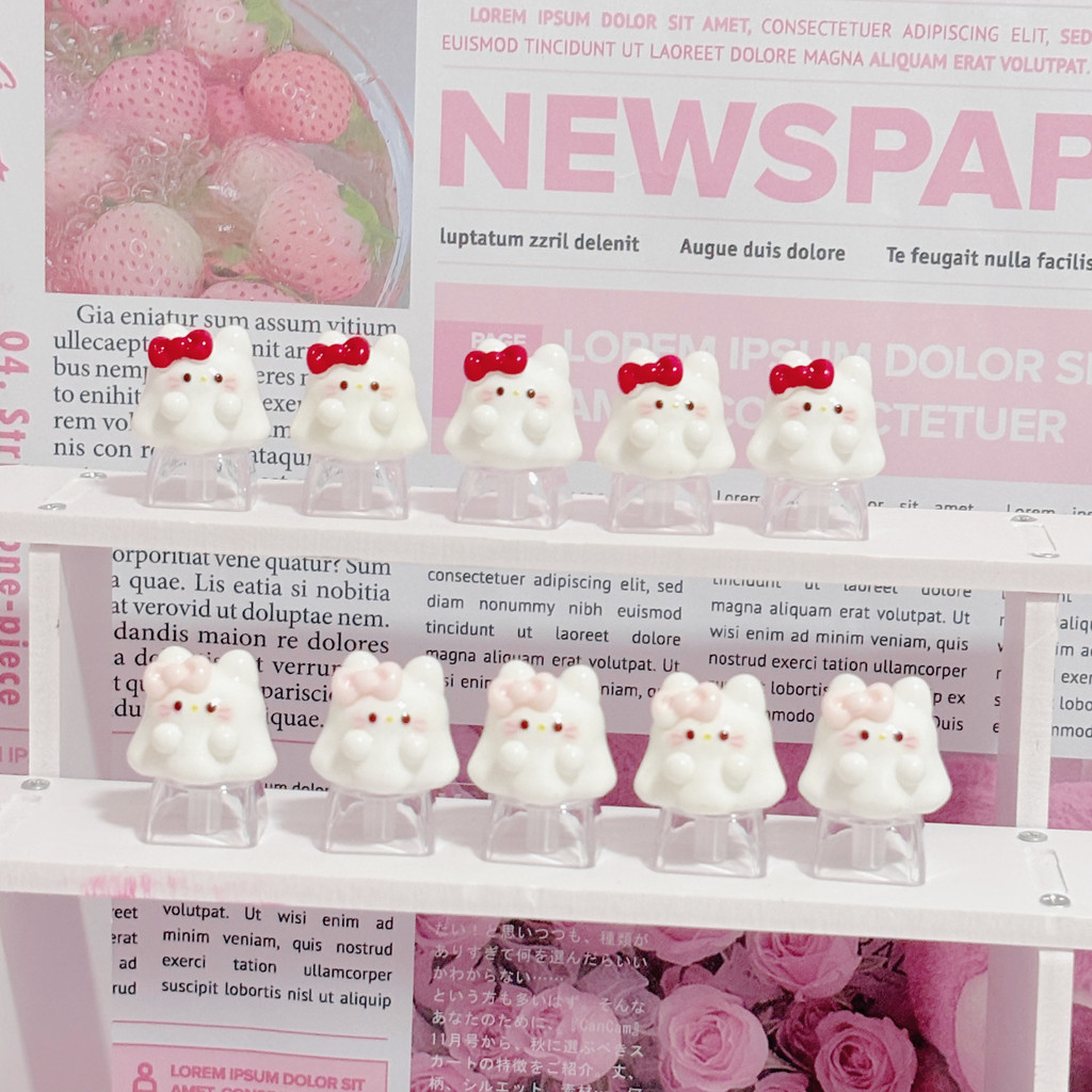 keycap keycap ไทย Kitty Kitty Kitty Little A Piao Keycap Mechanical Keyboard Handmade Unique Creativ