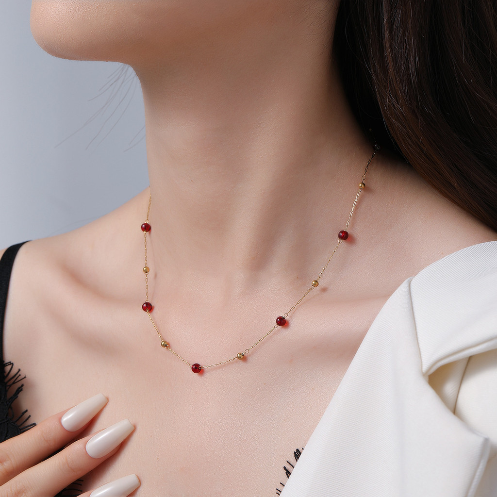 สร้อยคอคลาวิกเคิล ทำจากเหล็กไทเทเนียมและสแตนเลส สไตล์เรโทร สวยงามหรูหรา - รูปที่ 2