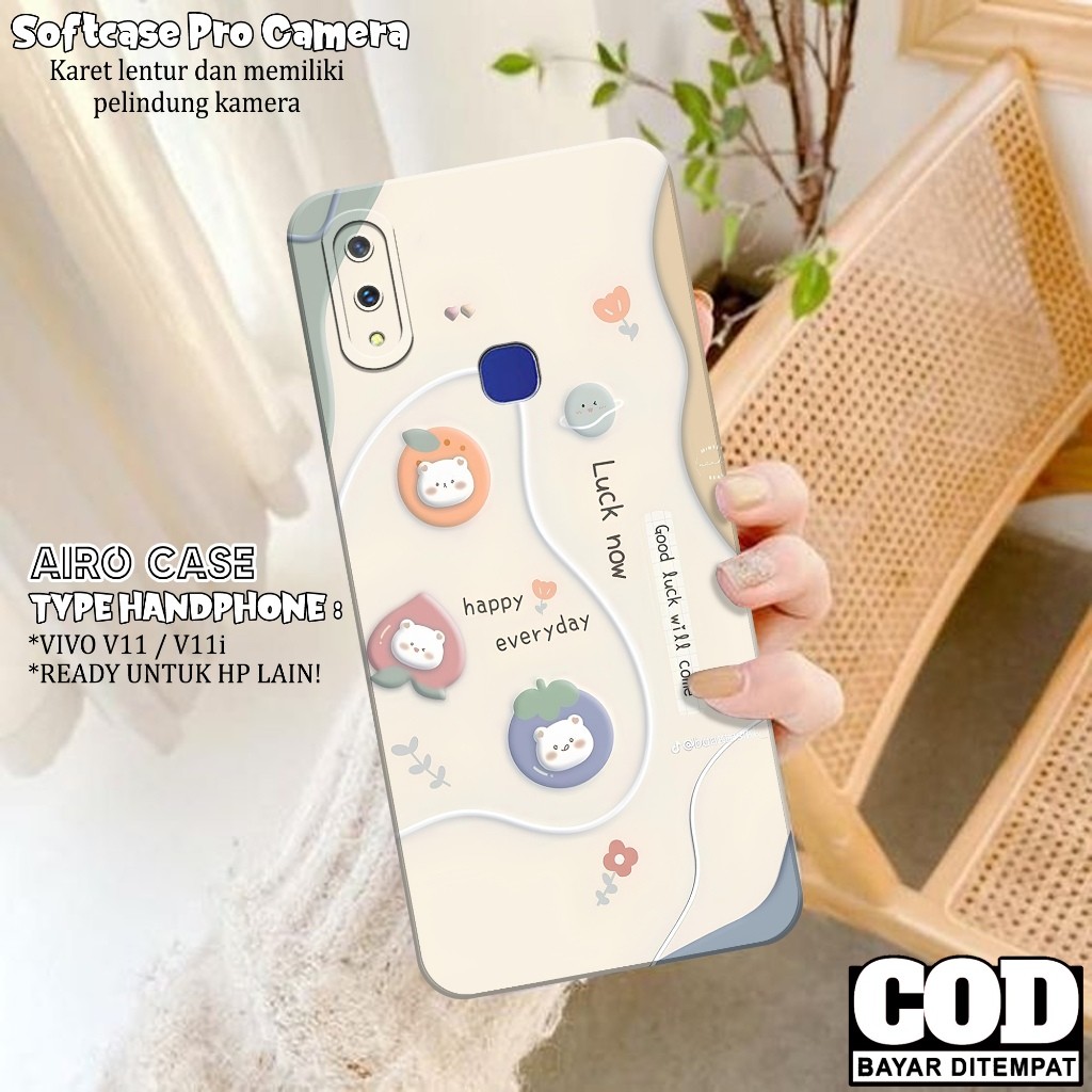 เคส HP VIVO V11/V11i - เคสแฟชั่นการ์ตูน - เคส VIVO V11/V11i Softcase - ซิลิโคนกล้อง Pro - เคส VIVO V