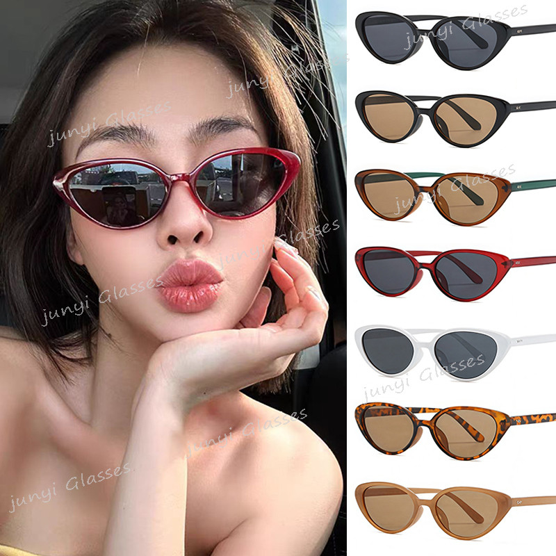 กรอบแว่นตาทรงรูปไข่แบบ Retro แว่นตากันแดดแฟชั่นระดับพรีเมียม กันUVได้