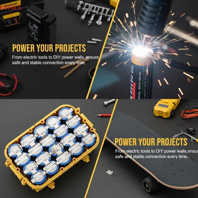 (WHMS) 18 ชิ้น/เซ็ต 15x18650 เซลล์ผู้ถือ BMS PCBA Niel Connector สําหรับ DWalt Li-ion แบตเตอรี่ 60V