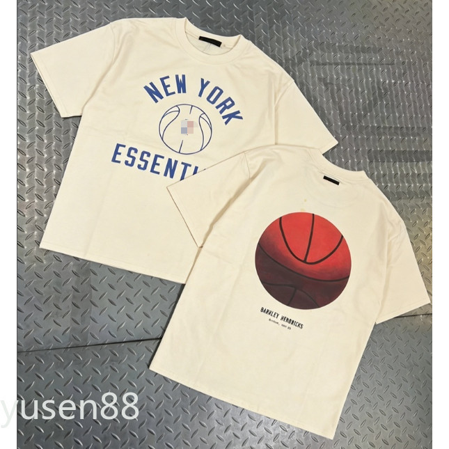 เสื้อยืดแขนสั้น FOG ESS888 สำหรับผู้ชายและผู้หญิง ลายพิมพ์อินเทรนด์ สวมใส่ง่ายในหน้าร้อน