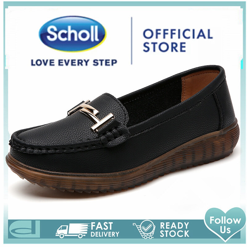 women shoes Women's scholl leather shoes sandal scholl ladies shoes Kasut wanita scholl women Korean