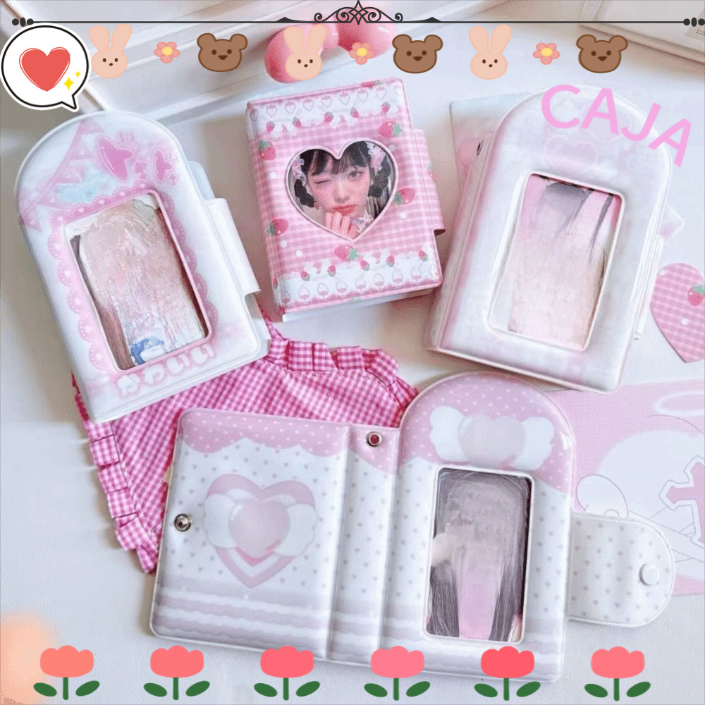 CAJA1 Mini Photo Album,32 กระเป๋า Sweet Photocard Binder อัลบั้ม, 3 นิ้ว PP Kpop Photo Card ผู้ถือหนังสือ