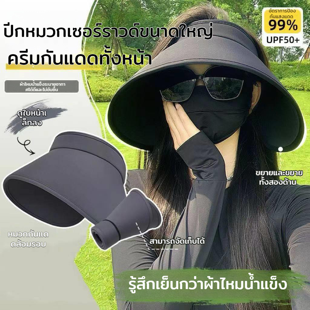 【ระบายอากาศเย็นสบาย】 หมวกกันแดดกันUV แบบเบาสบาย หมวกกันแดด / หมวกกันแดดกันUV / หมวกกันแดดระบายอากาศ