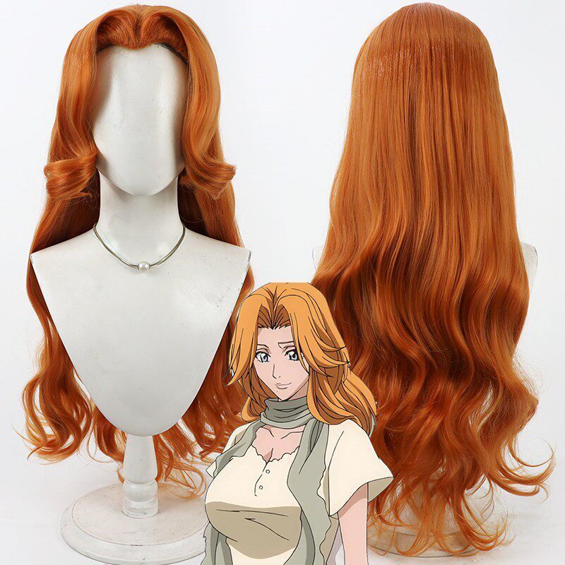 Bleach Rangiku Matsumoto Cosplay Wig   Silvery Grey with Widow's Peak Heat Resistant Hair