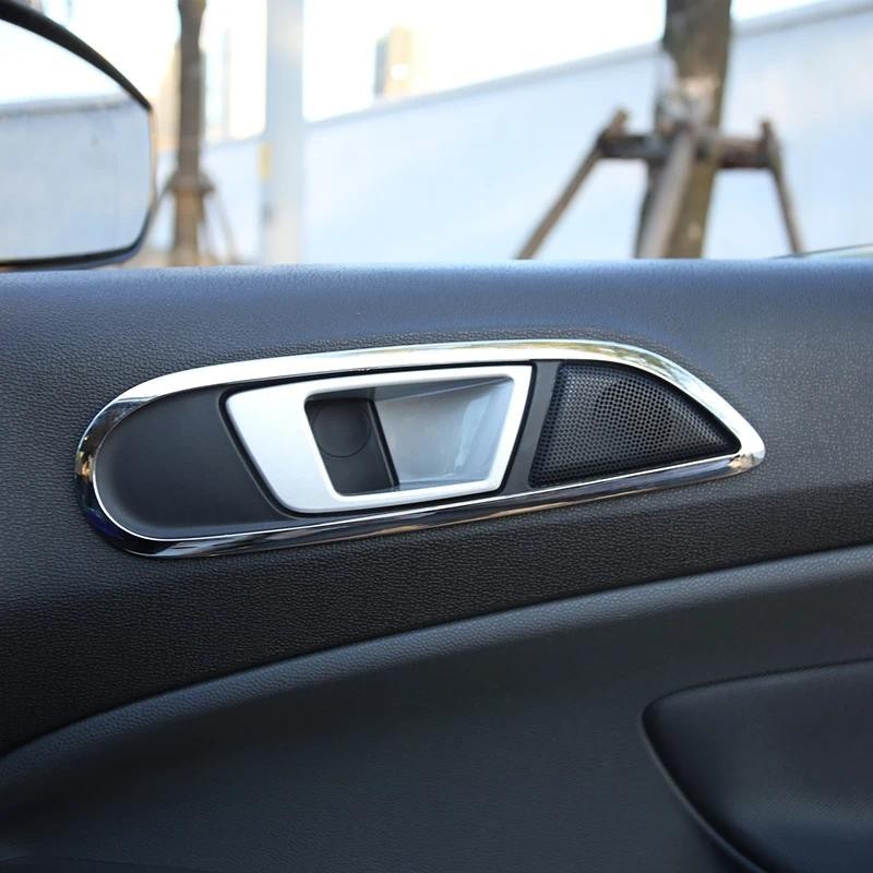 My Good Car Abs Chrome ภายใน Trim ประตู Hand Clasping ตกแต่งแหวนสติกเกอร์สําหรับ Ford Ecosport Fiest