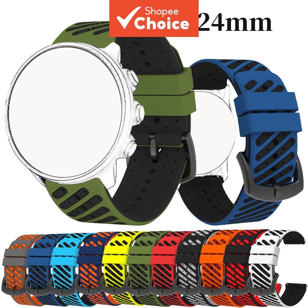24 มม.ซิลิโคน Breathable กีฬานาฬิกาสําหรับ Suunto 9/9 Baro/7/D5/Spartan กีฬานาฬิกาข้อมือ HR Baro ผู้