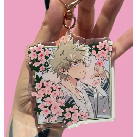 พวงกุญแจอะคริลิคลายดอกไม้ Bakugo