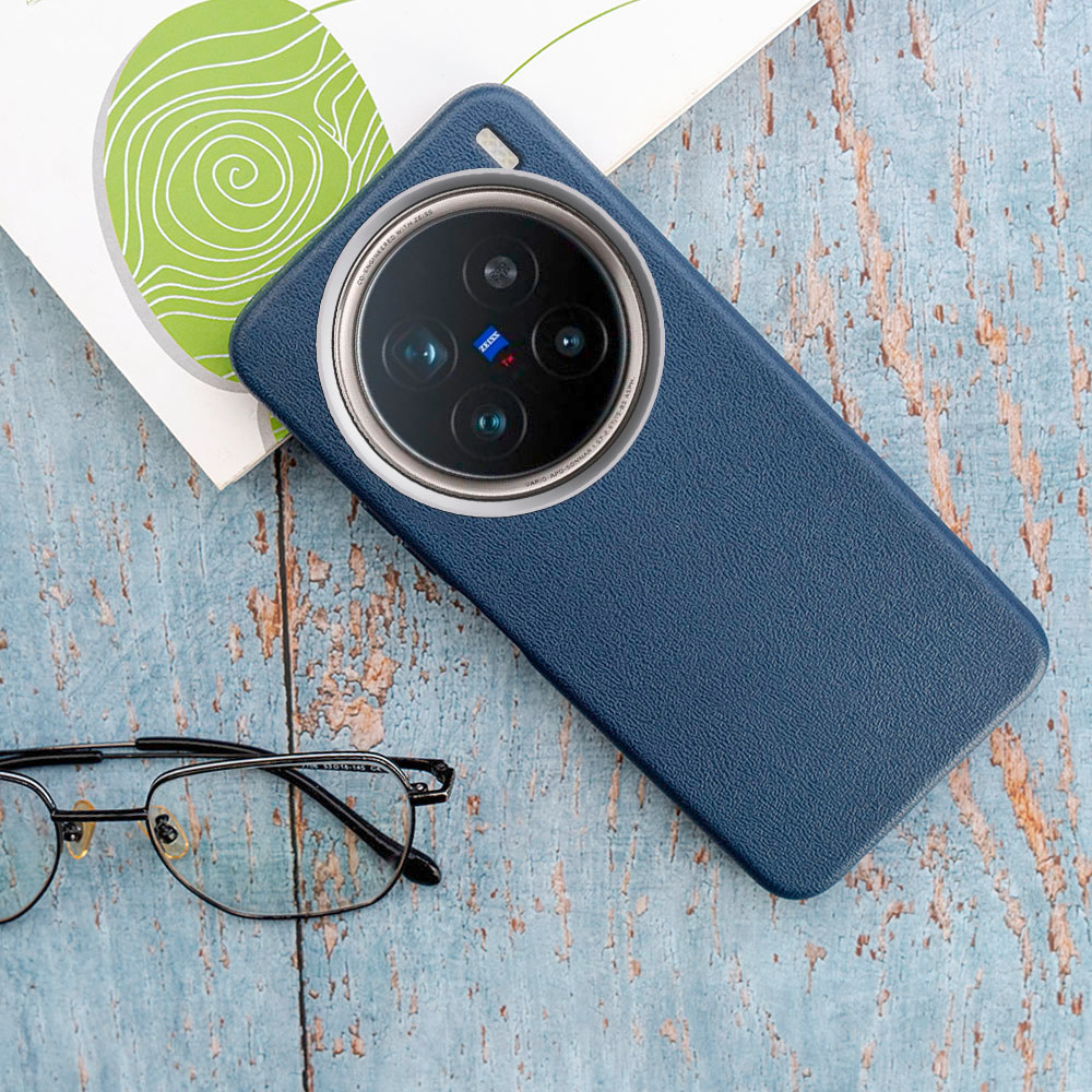 เคสโทรศัพท์สําหรับVivo X200 Pro V2413 พรีเมี่ยมFauxหนังยางTPUผิวFriendly Touchยกกล้องBezelคลาสสิกสีฝ