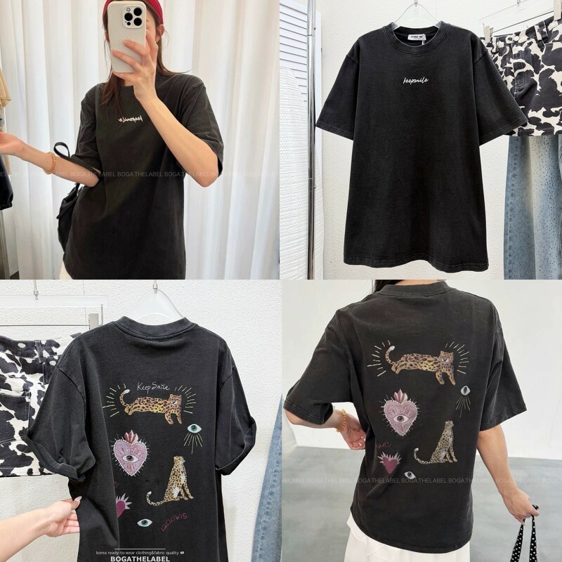  vintage-washed tee เสื้อยืดทรงโอเวอร์ไซสลายเก๋