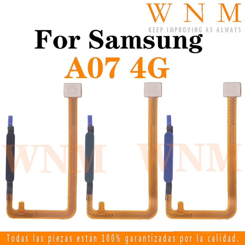 สําหรับ Samsung Galaxy A07 4G A075 A075 A075F On Off สวิทช์บ้านปุ่มเริ่มต้นลายนิ้วมือฟรีสายยืดหยุ่น touch ID เมนู Flex Cable เปลี่ยน