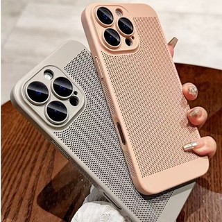 เคสแข็ง พีซี บางพิเศษตาข่ายระบายอากาศการกระจายความร้อนเคสโทรศัพท์เข้ากันได้สําหรับ ไอโฟน 17 16 15 14 13 12 11 มือโปร สูงสุด บวก เคสกันกระแท
