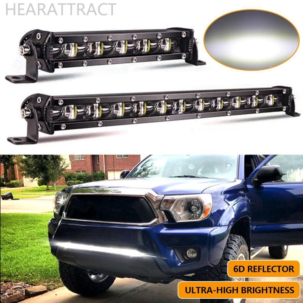 HEARATTRACT Utral Slim LED Light Bar LED Work Light Bar 6D เลนส์สปอตไลท์สําหรับรถยนต์ขับรถหมอก Offro