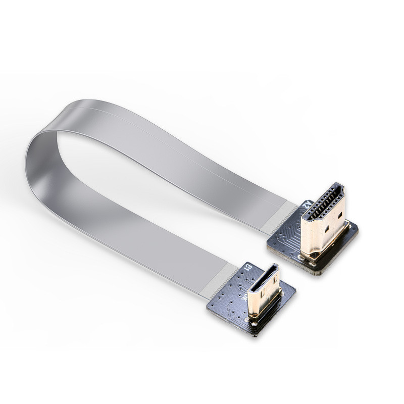 HDMI Standard Male Upper Elbow to HDMI Standard Female Mini HDMI Elbow Connection จอคอมพิวเตอร์ทีวี