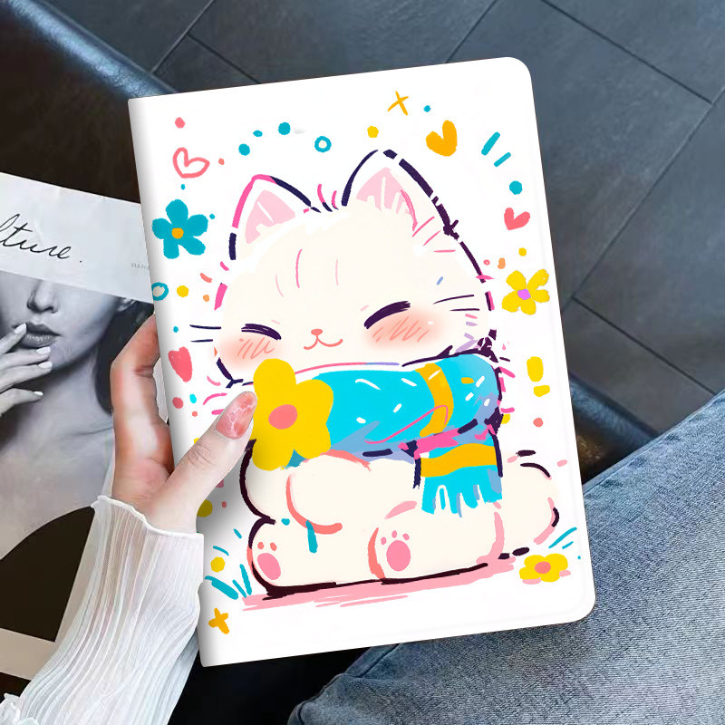 น่ารักการ์ตูนสําหรับ OPPO Pad 5 Matte Display Edition 2026 / Oppo Pad Air5 12.1 นิ้วแท็บเล็ต Pu หนังซิลิโคนผู้ถือดินสอ ราคา ถูกที่สุด ดีลบีเคเค แกลเลอรีภาพที่ 6
