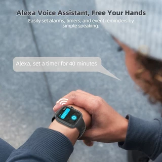 GOOJODOQ GPS+Alexa Smart Watch 3ATM waterproof For Outdoor Sports Health Monitoring