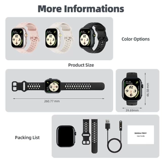 GOOJODOQ GPS+Alexa Smart Watch 3ATM waterproof For Outdoor Sports Health Monitoring