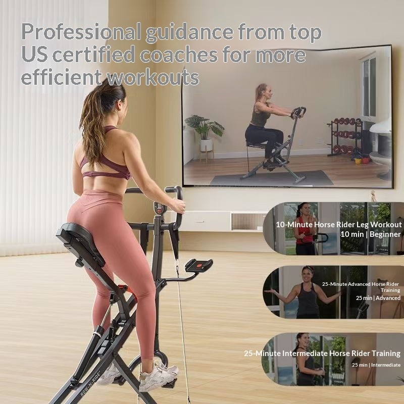 SUNNY USA Rowing Horse Riding Machine พับได้สำหรับบ้านในร่มฟิตเนสและ Squat |