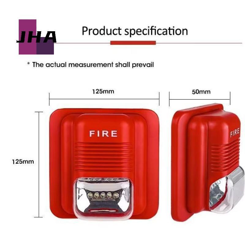 [JHA] 1 ชิ้น Sound & Strobe Alert ระบบรักษาความปลอดภัย 12 โวลต์ 24 โวลต์สัญญาณเตือนไฟไหม้ Strobe Siren Horn สําหรับโฮมออฟฟิศโรงแรมร้านอาหารใหม่