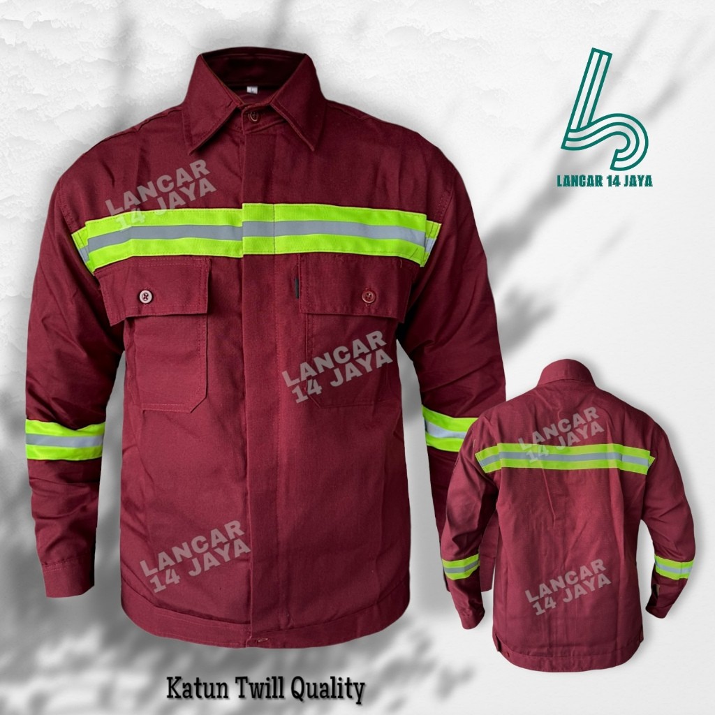 KEMEJA Safety Shirt / เสื้อเซฟตี้แขนยาว / เสื้อโครงการแขนยาว / Safety Wearpack Top / Safety Work Wer