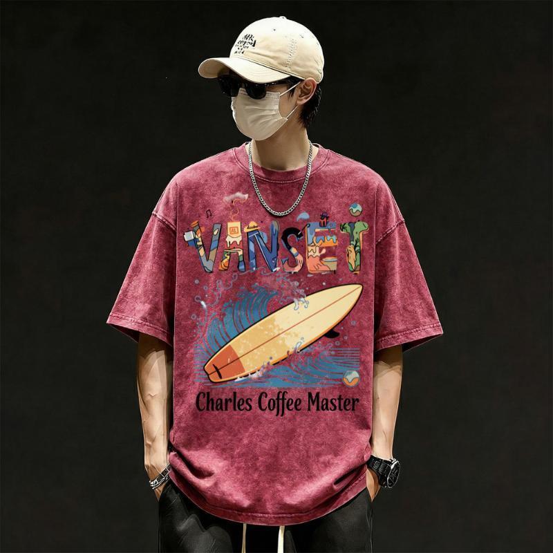 Top.basic🔥เสื้อแฟชั่น เสื้อยืด oversize สีสดใส ผ้าCotton  สวมใส่สบาย 'Colorful Vanset02' unisexเสื้อวินเทจ【COD】