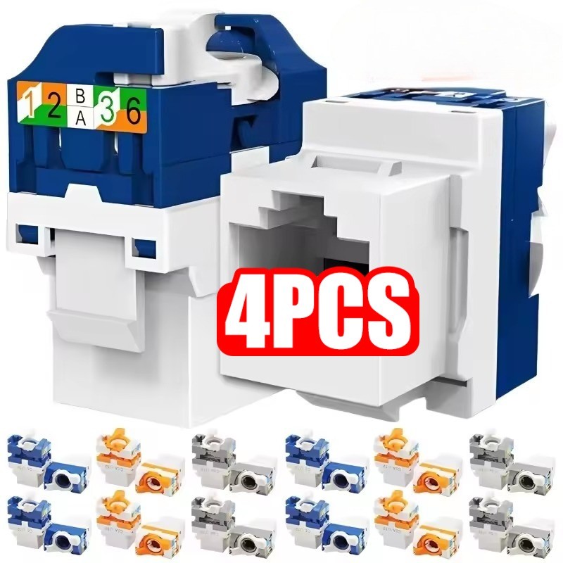 RJ45 Ethernet Coupler - อะแดปเตอร์สายไฟ T568A/B รหัสสี - Cat5e Cat6 Cat6A Shielded Modular - ส่วนขยา