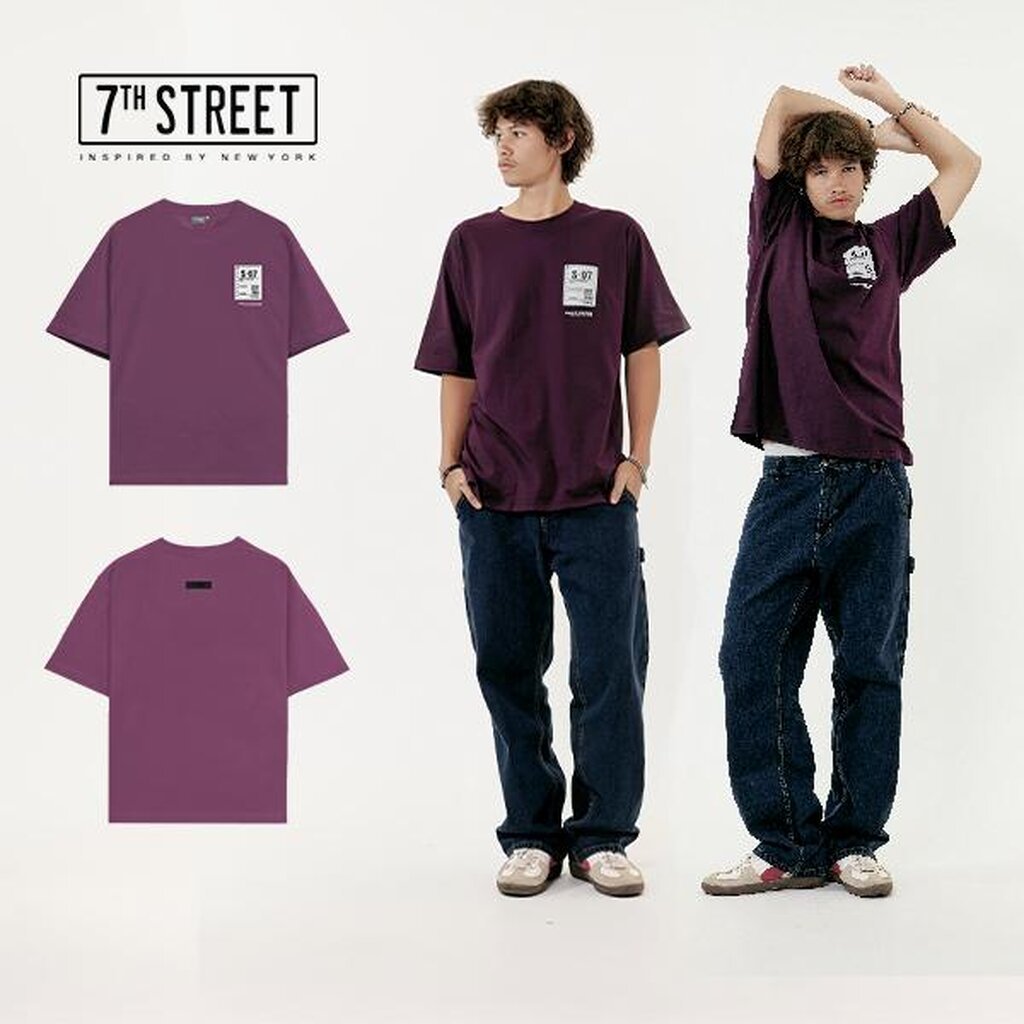 7ᵗʰ Street Original Oversize90s Cotton100% Com(No.20) เนื้อผ้าหนานุ่มเป็นพิเศษ สวมใส่สบาย รุ่น(O-BLB