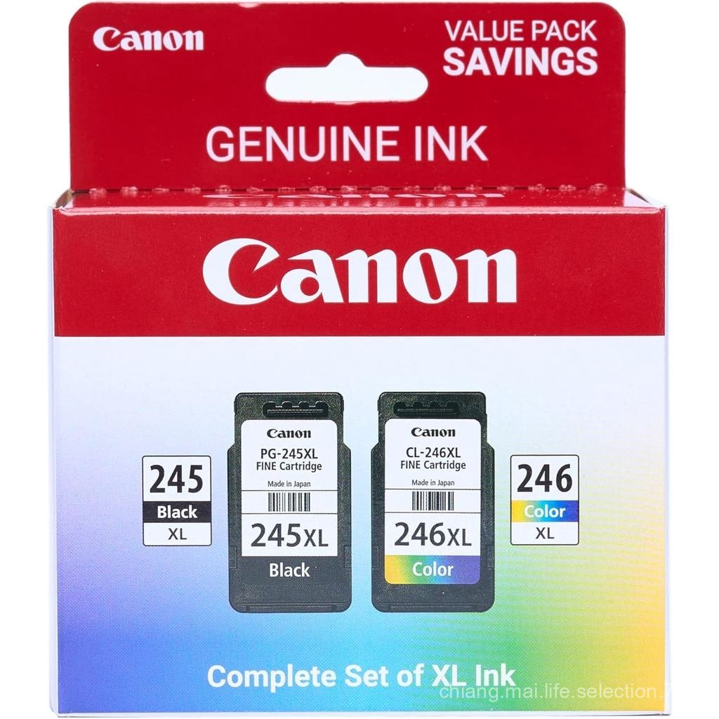 Canon PG-245 XL / CL-246 XL ค่าหมึกแท้ (2 ตลับ), เข้ากันได้กับ iP2820, MG2420/2924/2920/2522/25, MX4