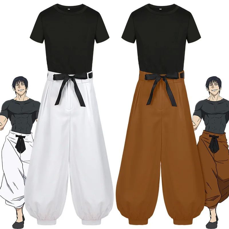 LOUNT-Costume de Cosplay Jujutsu JJK, มังงะ, อะนิเมะ Fushigflats, Toji Satoru Gojo, Perruque, เสื้อย
