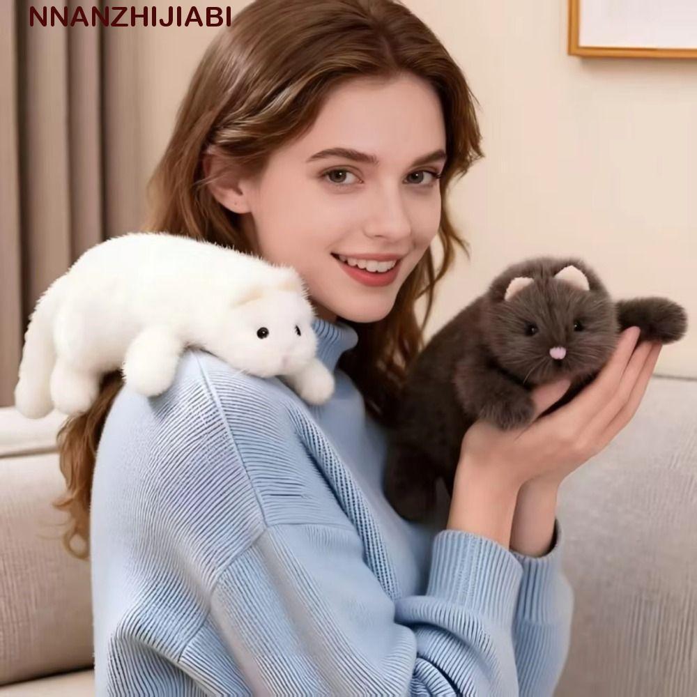 NANZHIJIABI Ferret Plush ของเล่น, Huggable ตุ๊กตาเหมือนจริงลักษณะ Plush Ferret ตุ๊กตาของเล่น,มาพร้อม